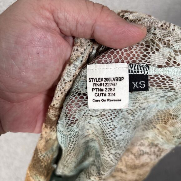 Boston Proper Lace Mesh Stretch Top Size XS Artsy Boho Layering Sheer Y2K Grunge - Picture 15 of 16